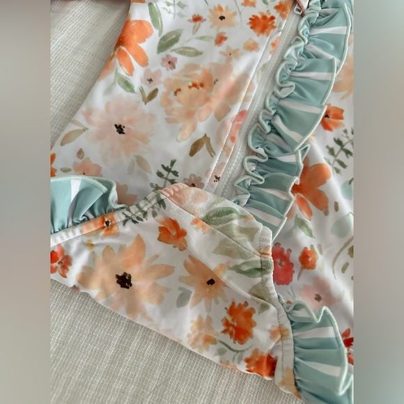 Floral Rashguard One-Piece - Picture 3 of 4